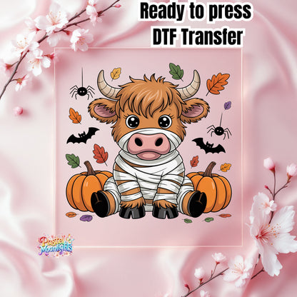 Highland cow fall DTF Print Ready to Press