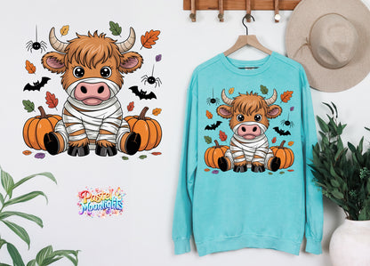 Highland cow fall DTF Print Ready to Press