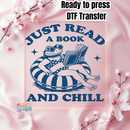 Just read book and chill DTF Print Ready to Press