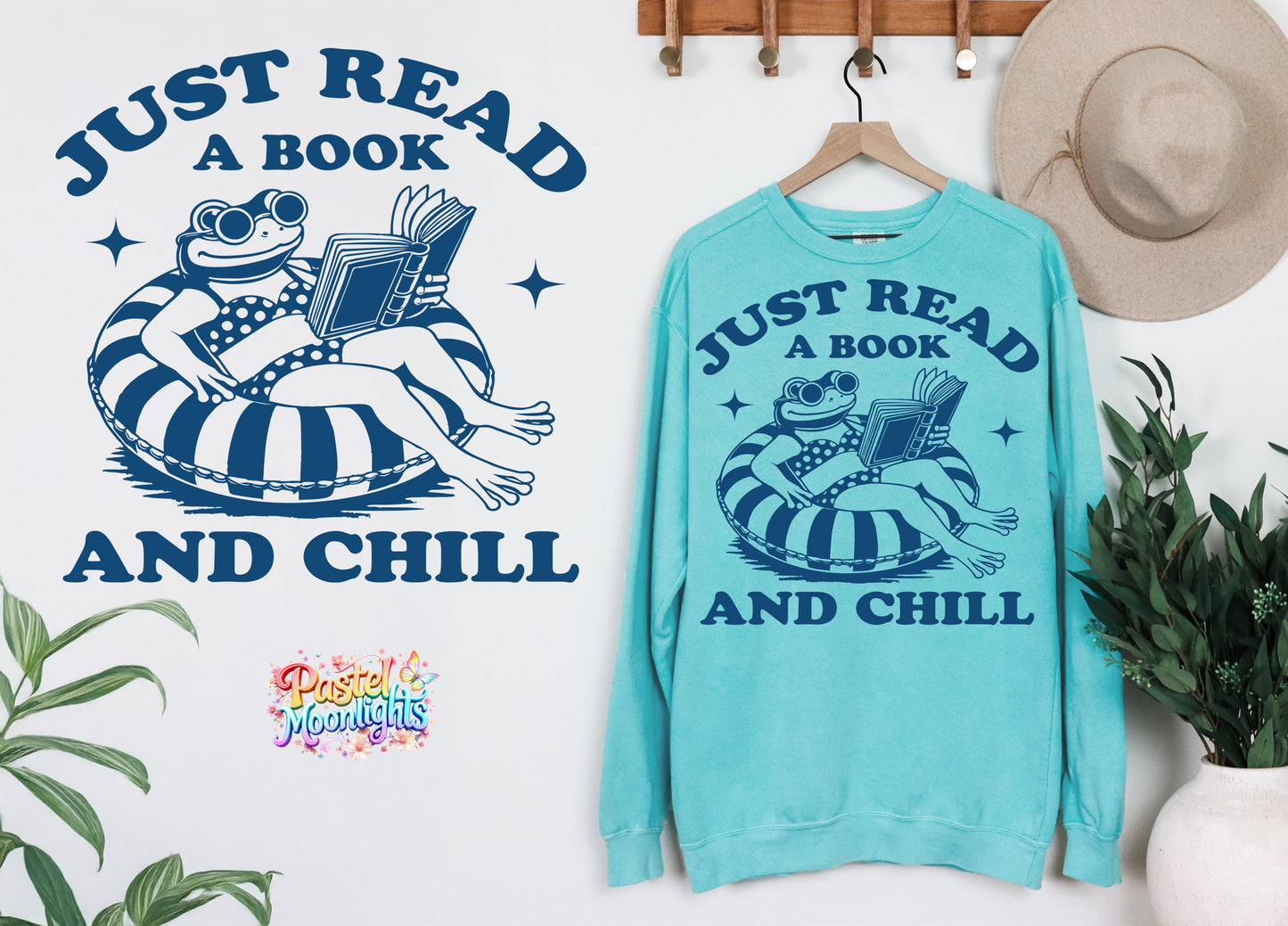 Just read book and chill DTF Print Ready to Press