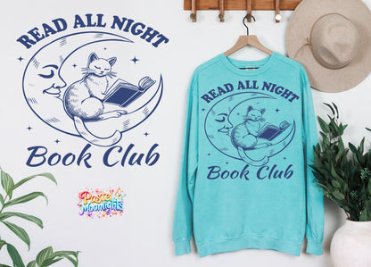 Read all night book club DTF Print Ready to Press