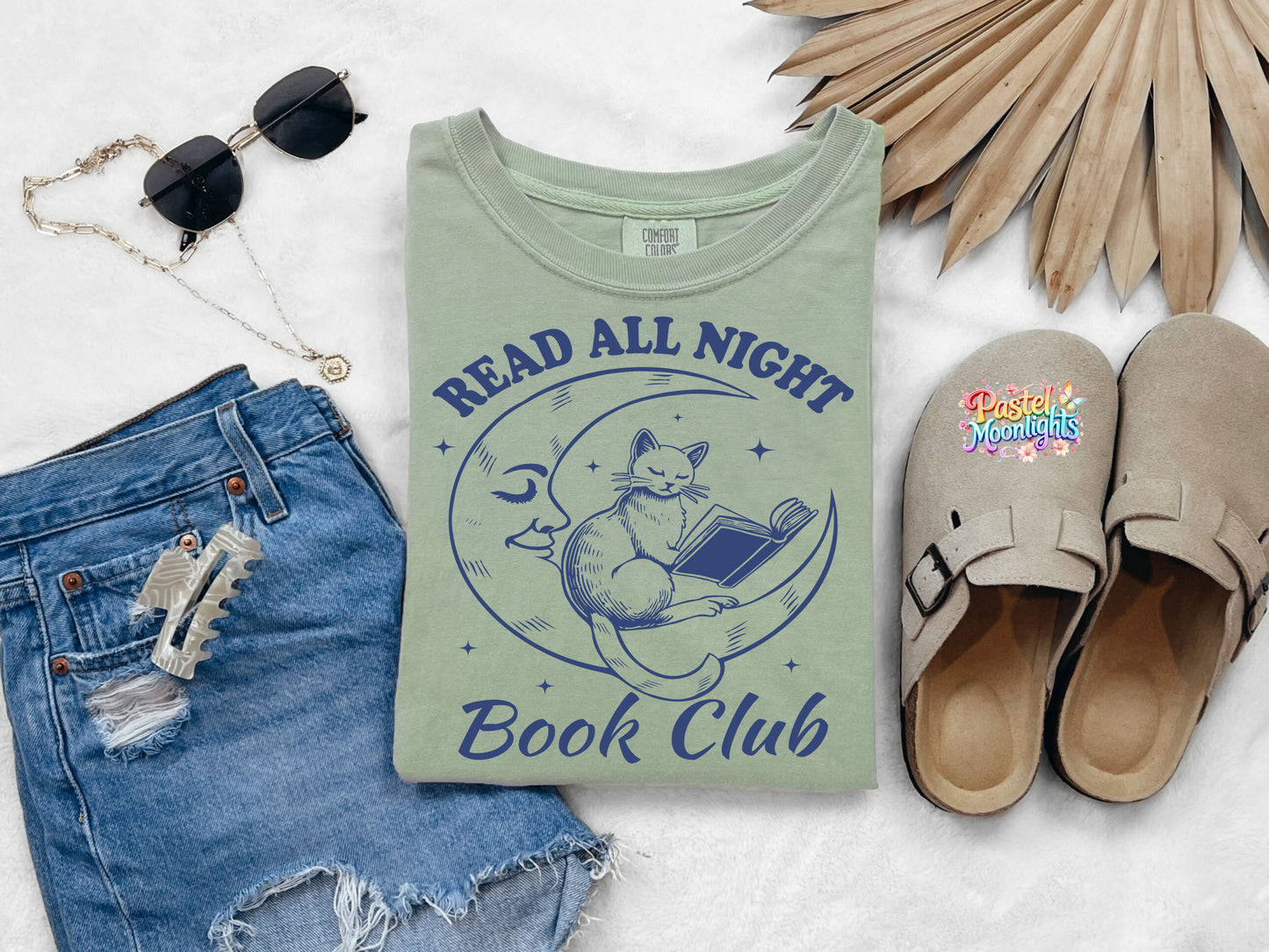 Read all night book club DTF Print Ready to Press