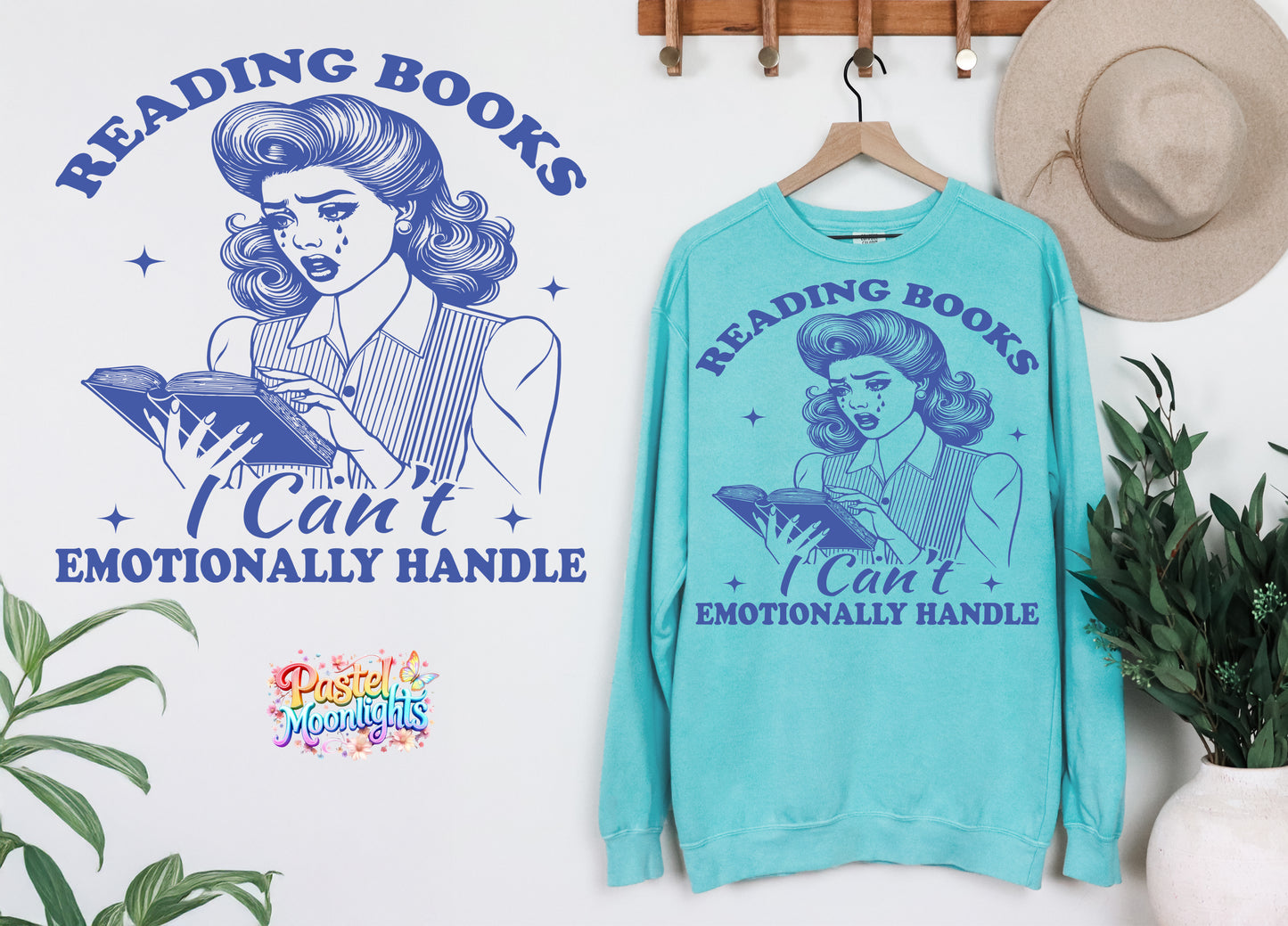 Reading books i can't emotionally handle DTF Print Ready to Press