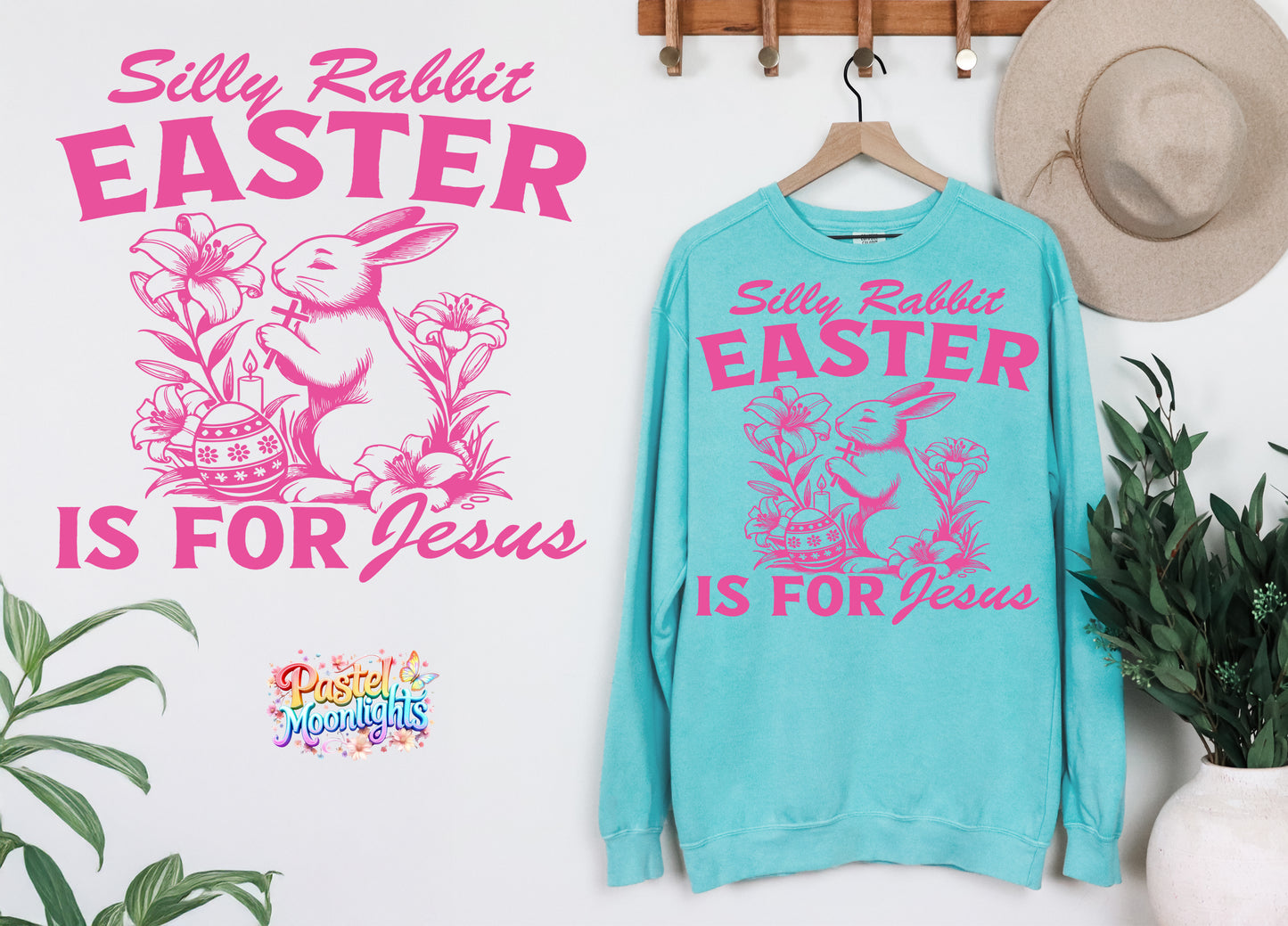 Silly rabbit easter is for jesus DTF Print Ready to Press