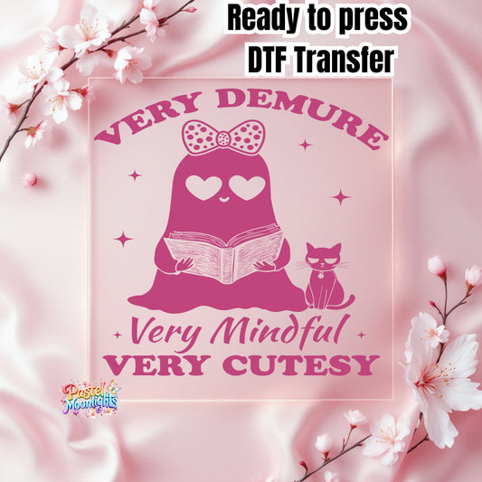 Very demure very mindful very cutesy DTF Print Ready to Press
